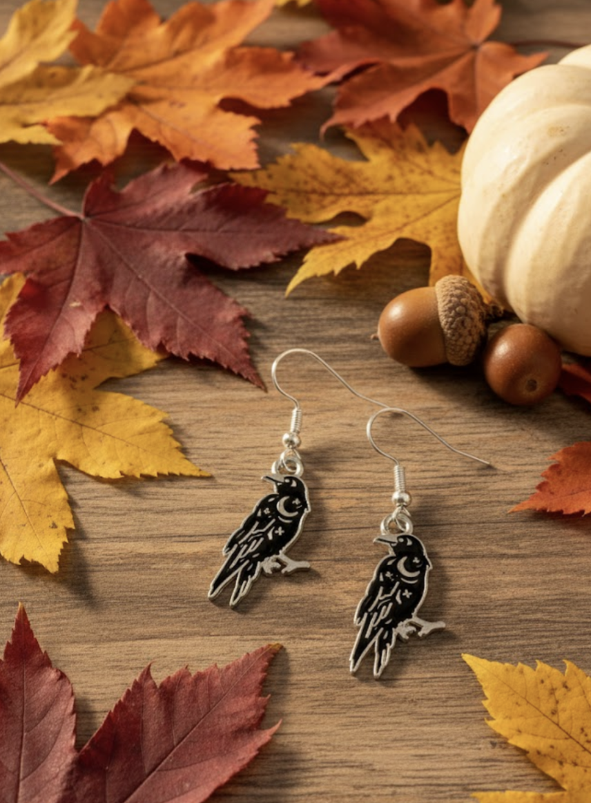 Crow Earrings