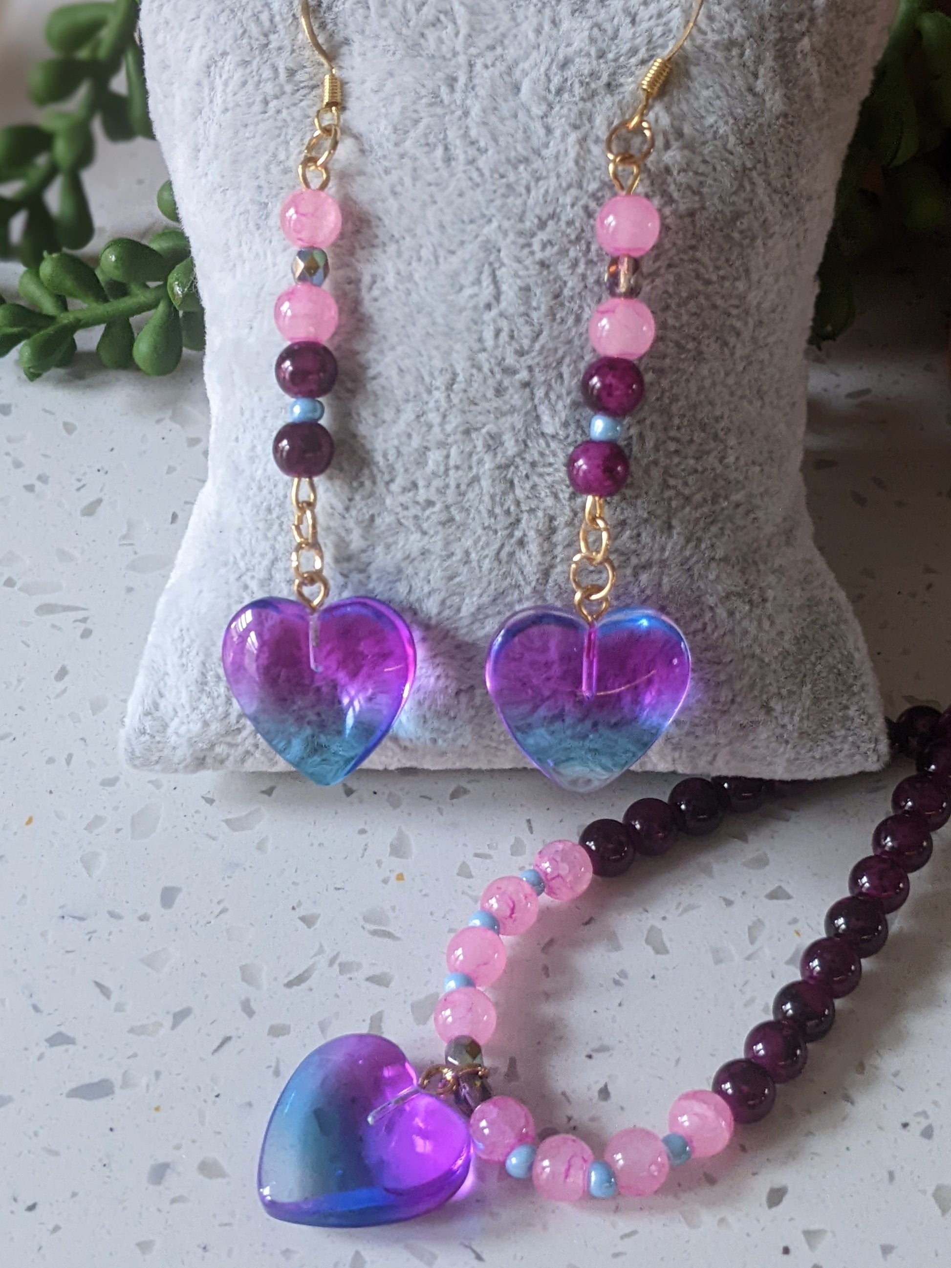 Sweetheart Pendant and Earring Set 